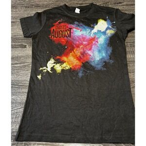 Ghosts of August Women's Black Graphic Band Tee – Small